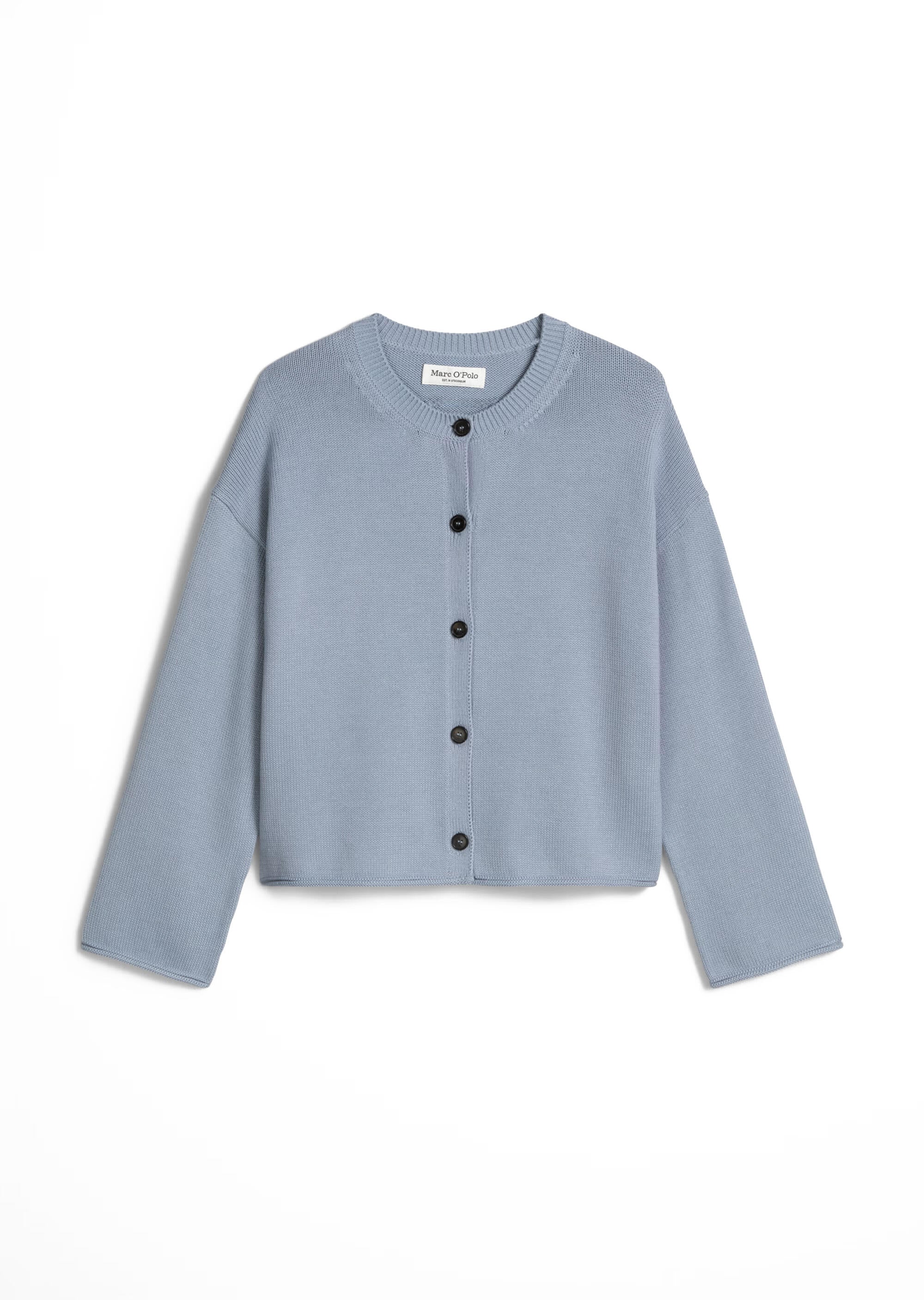 Strickcardigan aus Baumwolle - 0904-Grey Horizon - Blau