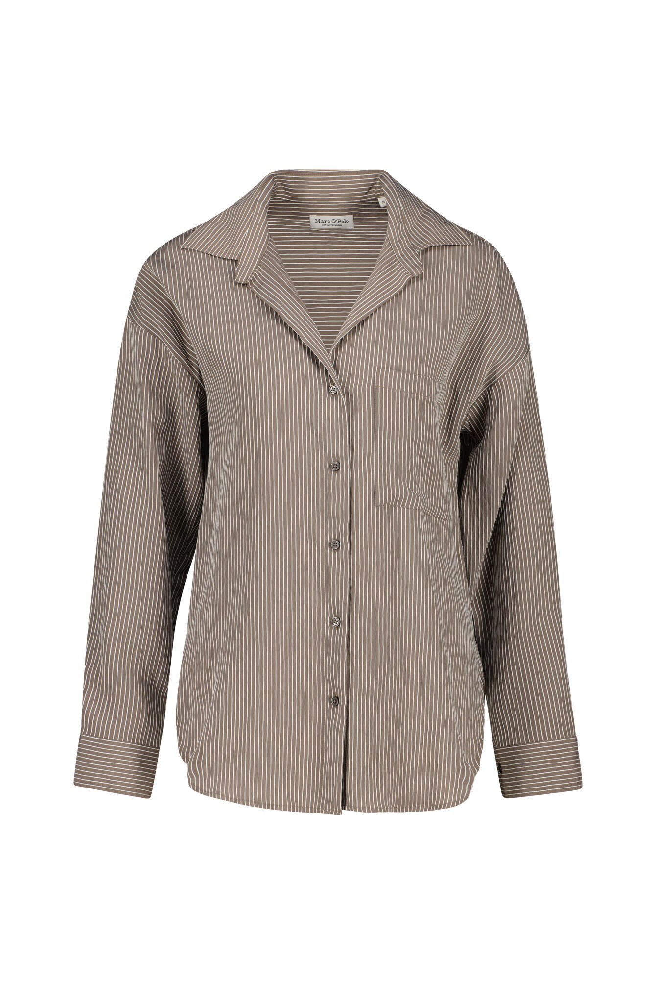 Bluse im Relaxed Fit aus Viskose - 1837-Medium Brown_Multi_01 - Braun