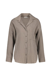 Bluse im Relaxed Fit aus Viskose - 1837-Medium Brown_Multi_01 - Braun