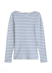 Langarmshirt aus Baumwolle - 4934-Medium Blue_Multi_07 - Blau