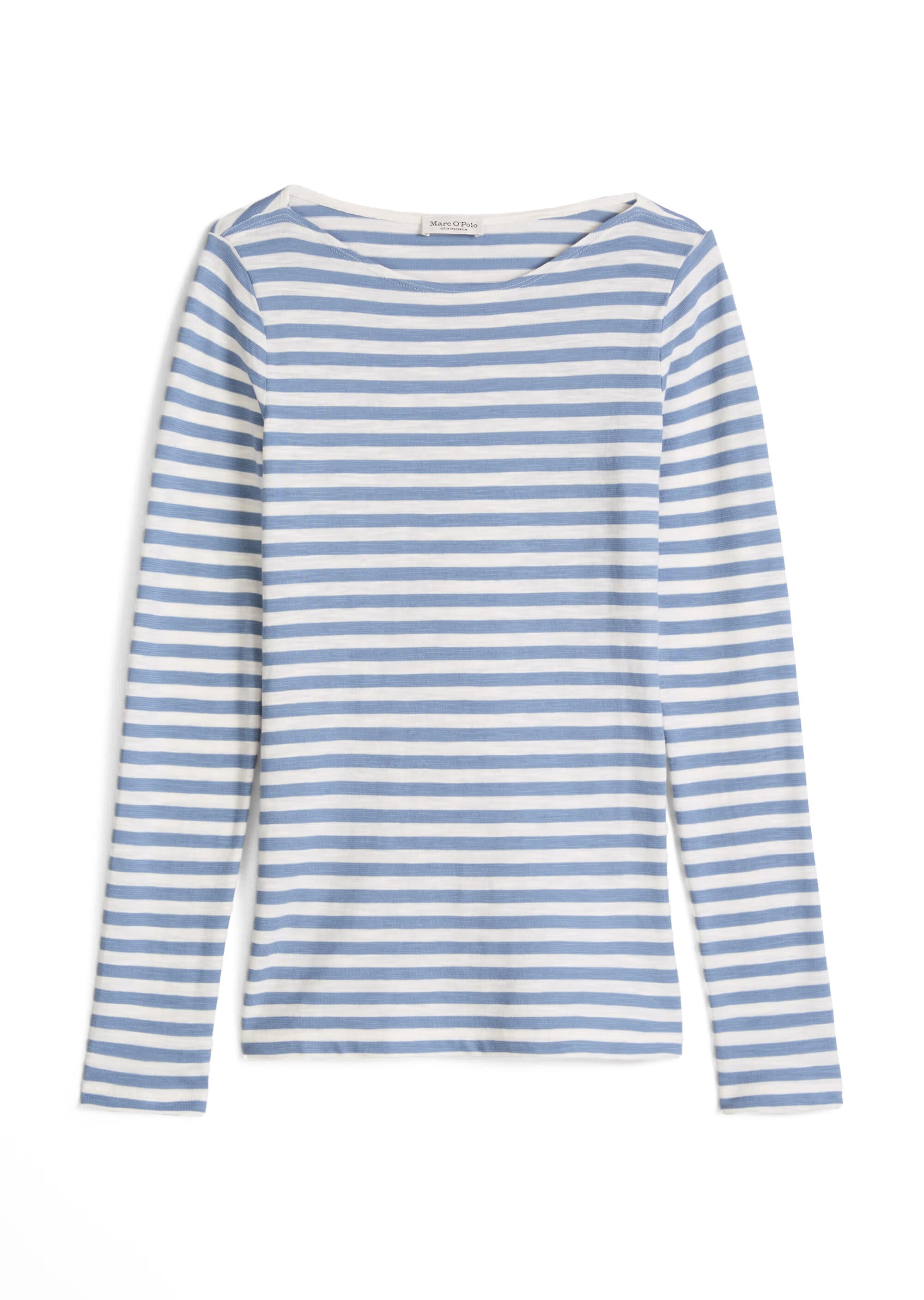 Langarmshirt aus Baumwolle - 4934-Medium Blue_Multi_07 - Blau