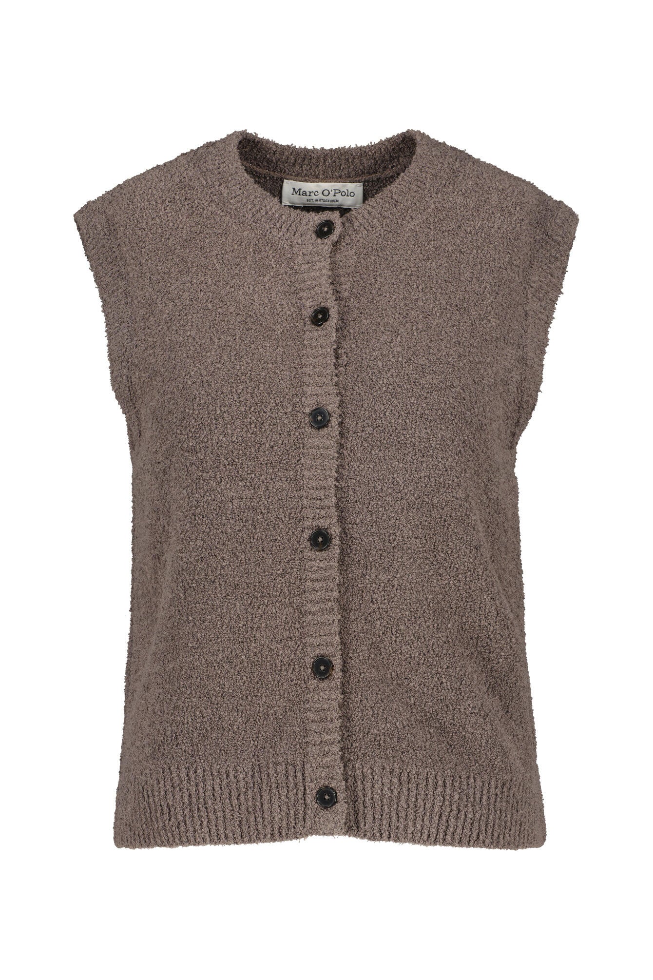 Strickweste aus Baumwollmix - 1971-Chalky Brown - Braun