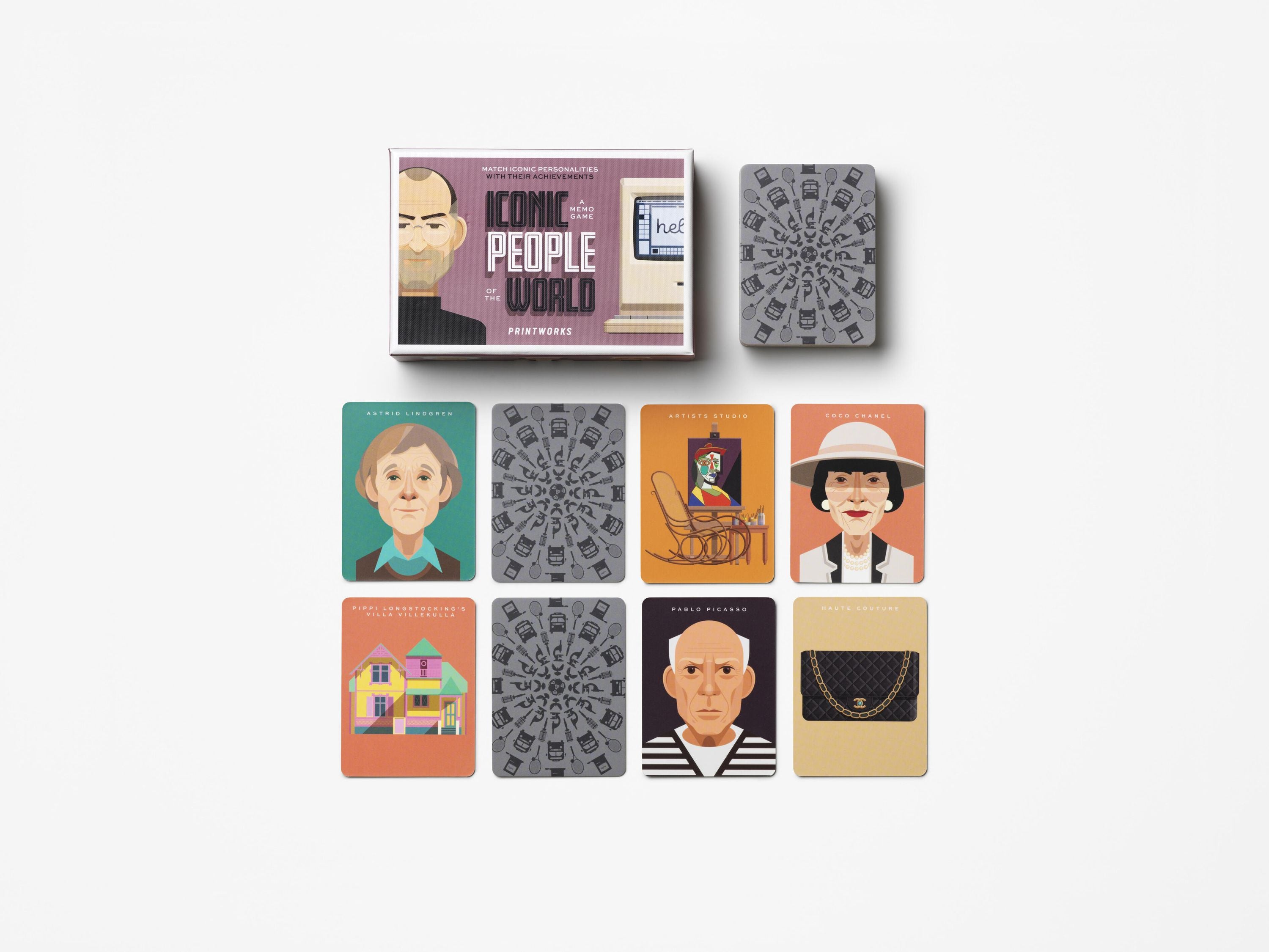 Memospiel ICONIC PEOPLE - Mauve - Mehrfarbig