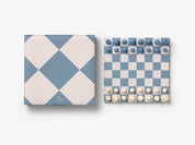 Schachspiel REVERRA - Beige/Blue - Blau