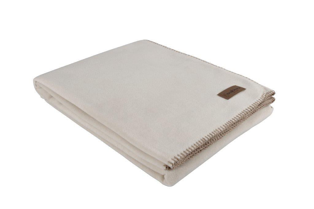 Wohndecke aus Edelvelours - beige - Beige