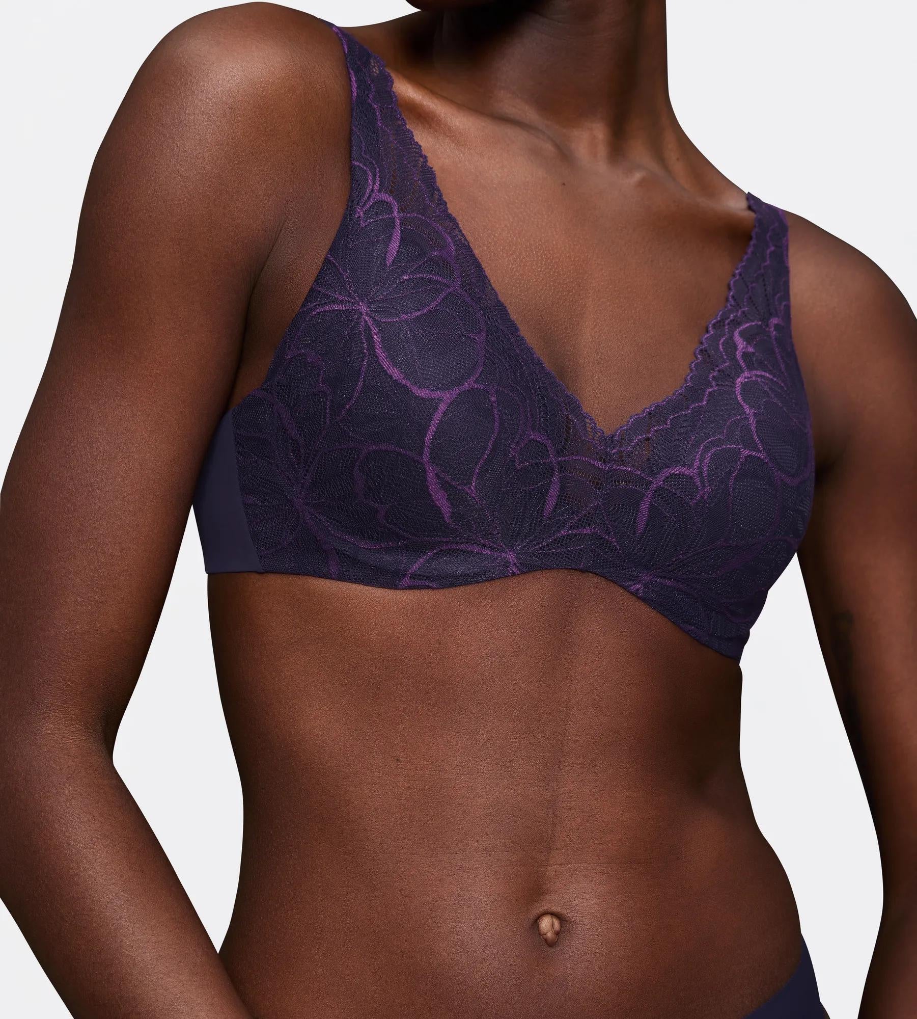 Body Make-Up Illusion Lace Bügel BH - 00TS PRUSSIAN BLUE - Violett