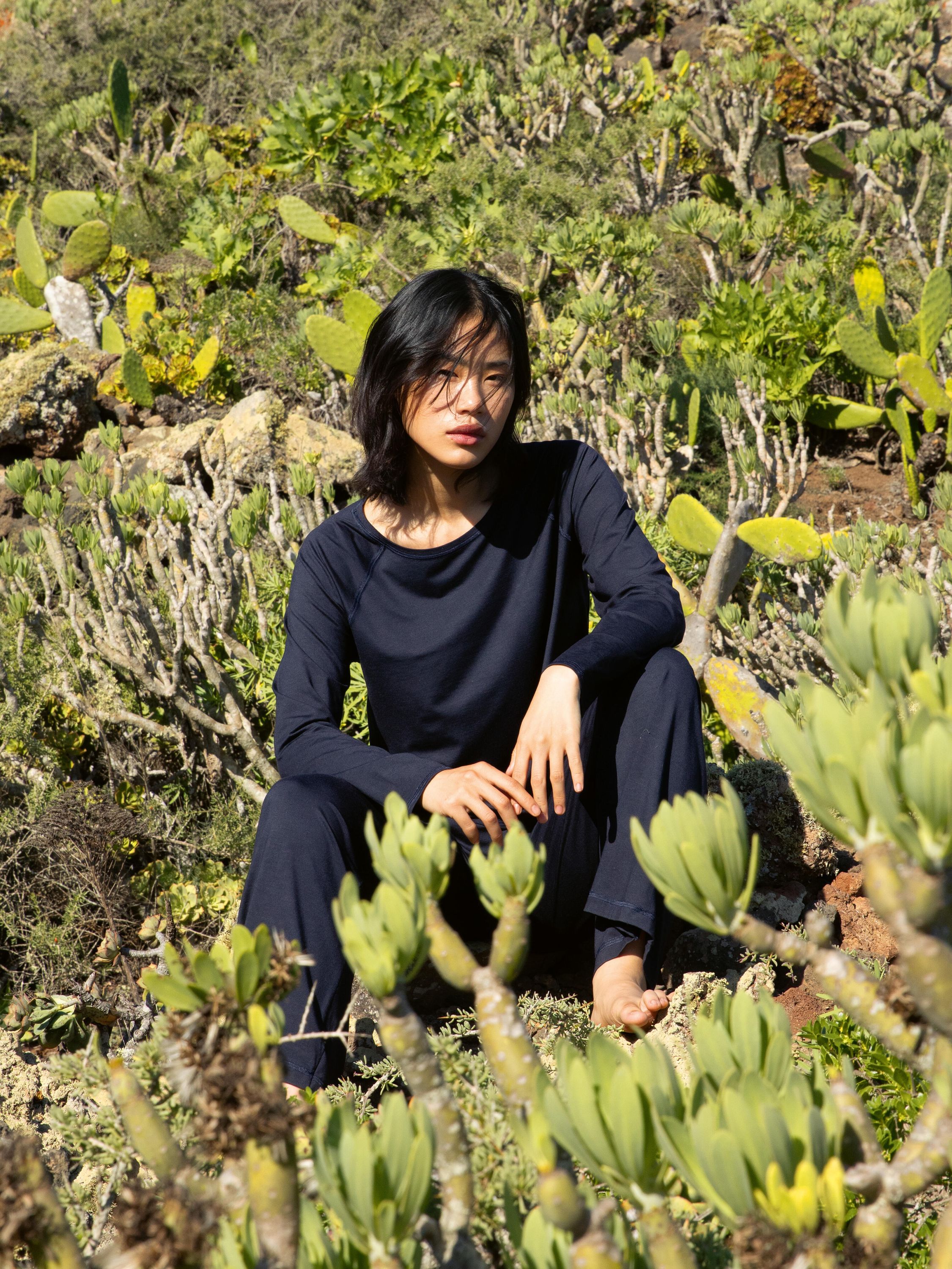 Langarmshirt - 339-dark lapis blue - Blau