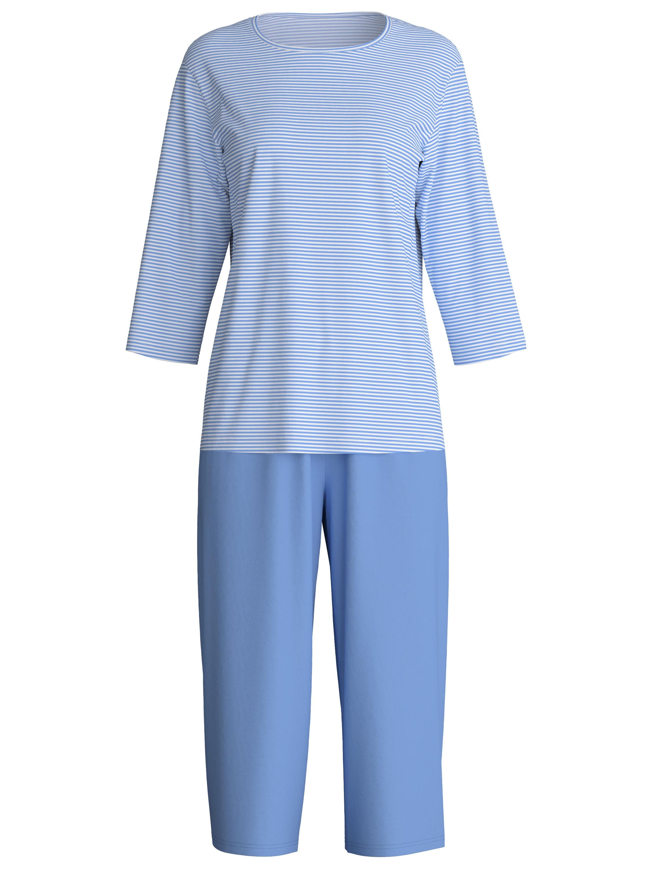 Pyjama Set 3/4 - 399-hydrangea blue - Blau