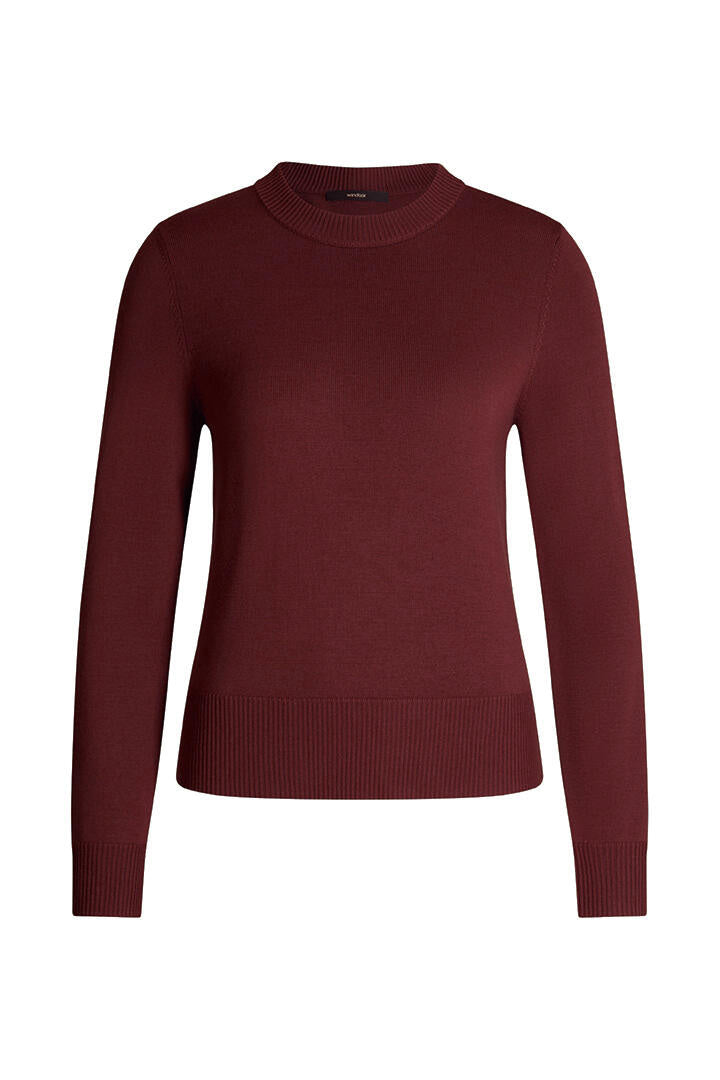 Strickpullover aus Wolle - Dark Red - Rot