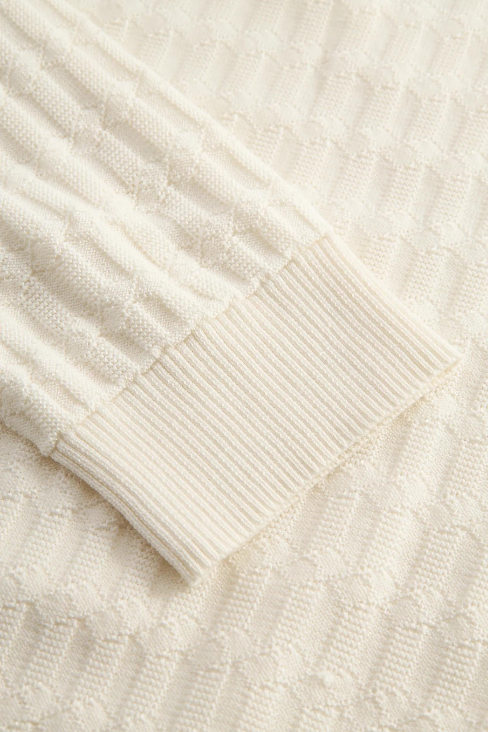 Strickpullover aus Baumwolle - 102 - Weiß