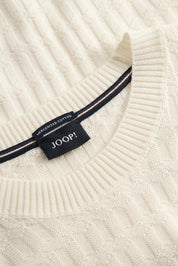 Strickpullover aus Baumwolle - 102 - Weiß