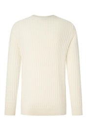 Strickpullover aus Baumwolle - 102 - Weiß