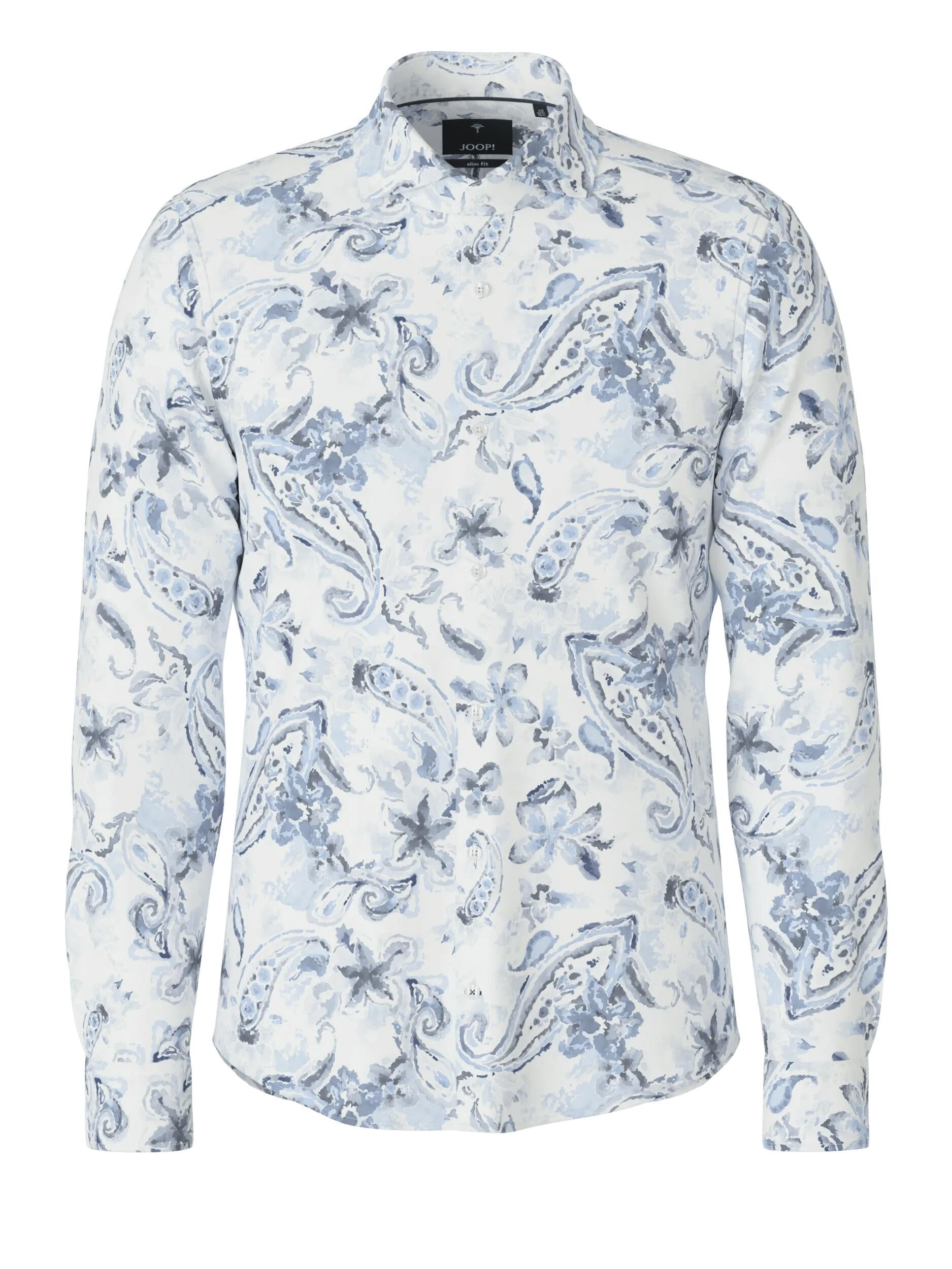 Leinenhemd Slim Fit - 402 - Blau