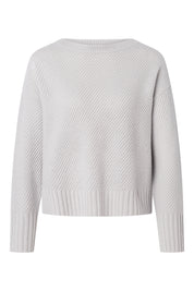 Strickpullover aus Woll-Kaschmir-Mix - Open Beige 298 - Violett