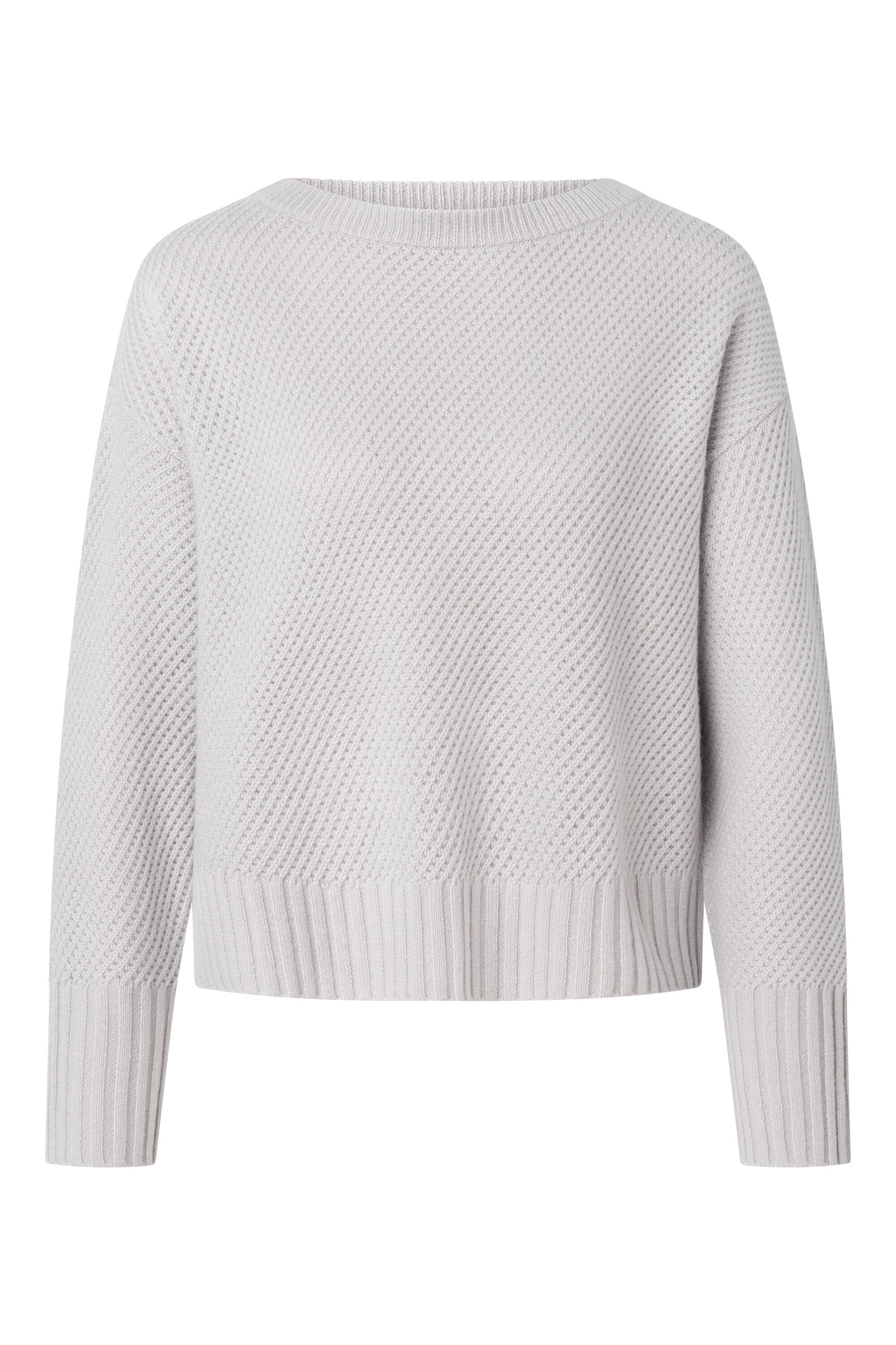 Strickpullover aus Woll-Kaschmir-Mix - Open Beige 298 - Violett