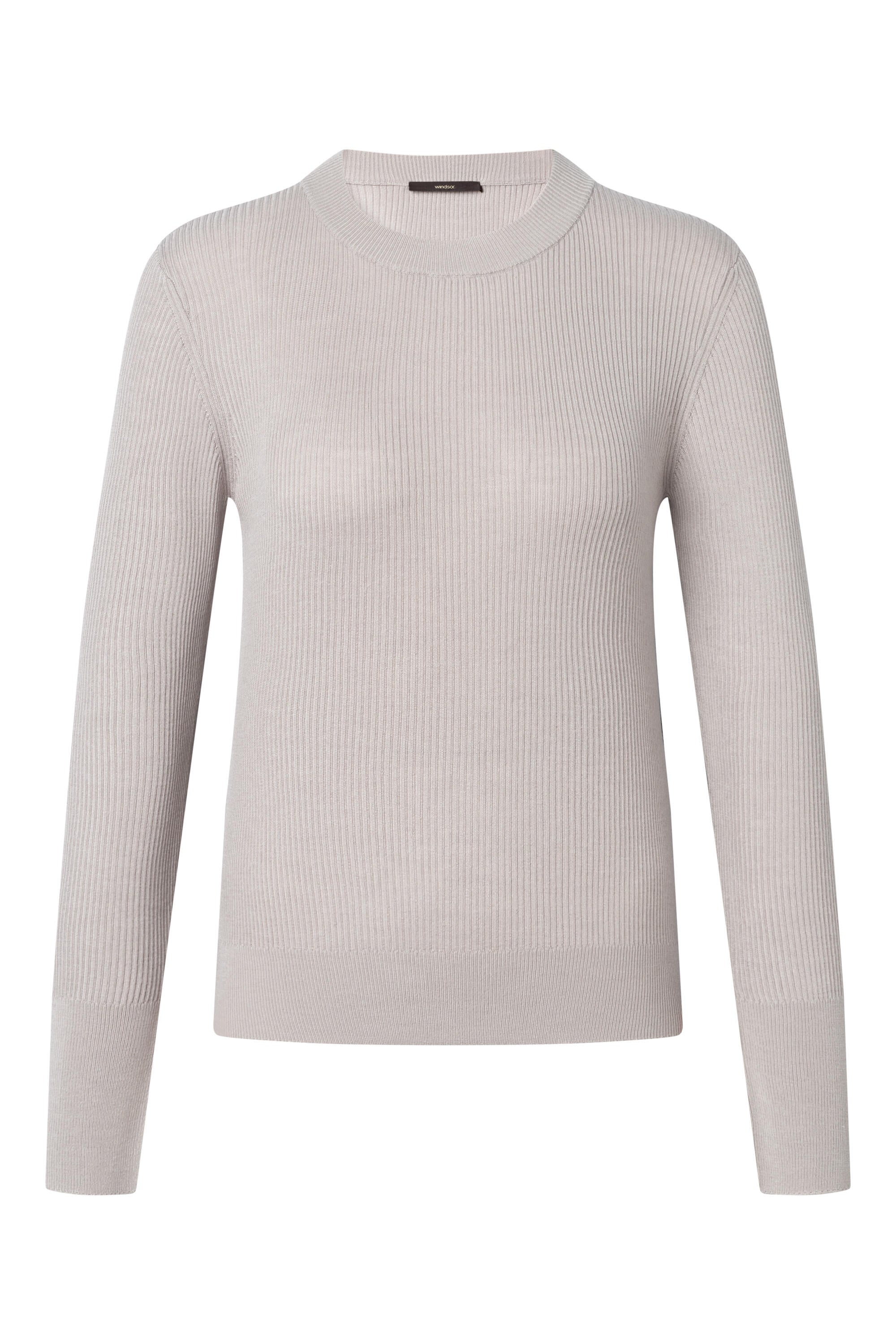Strickpullover aus Woll-Seide-Mix - Open Beige 298 - Beige