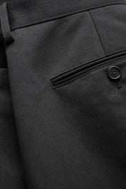 Chinohose mit Bundfalte - 001 - Schwarz