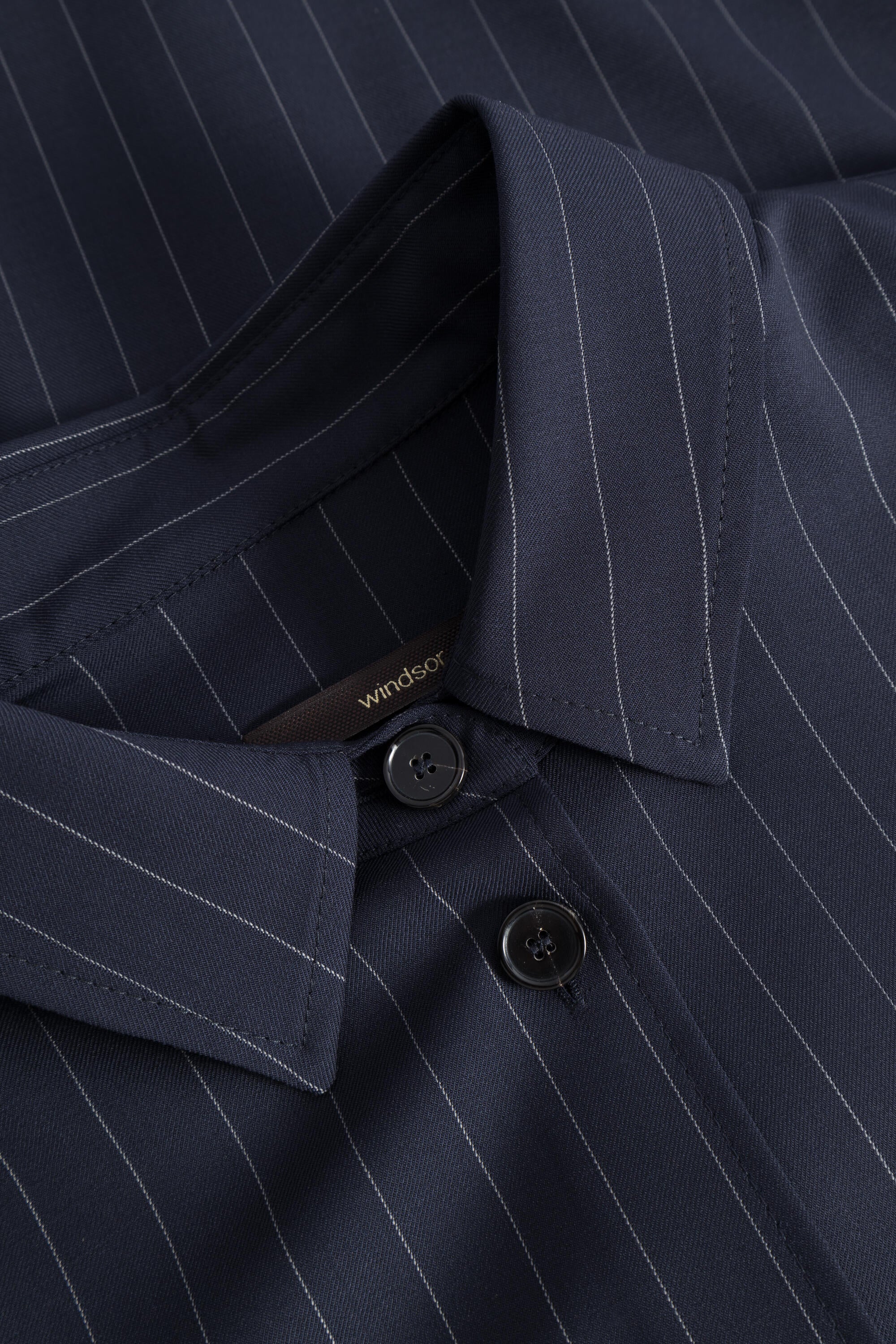 Hemdbluse aus Schurwolle - Navy - Blau