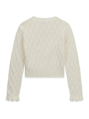 Strickpullover aus Baumwolle - G012 - Creme