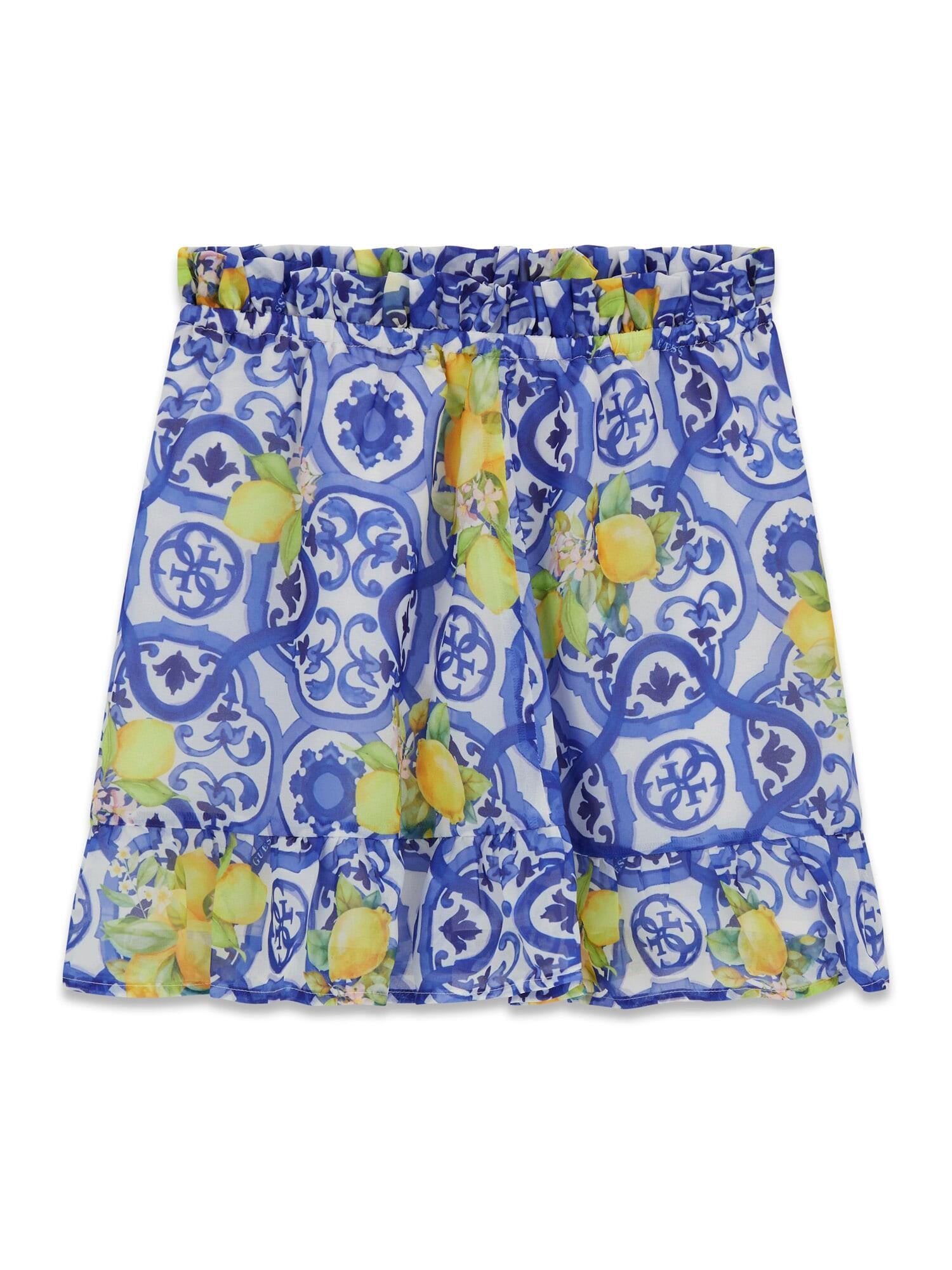 Chiffonrock Midi gemustert - P7YG - Blau