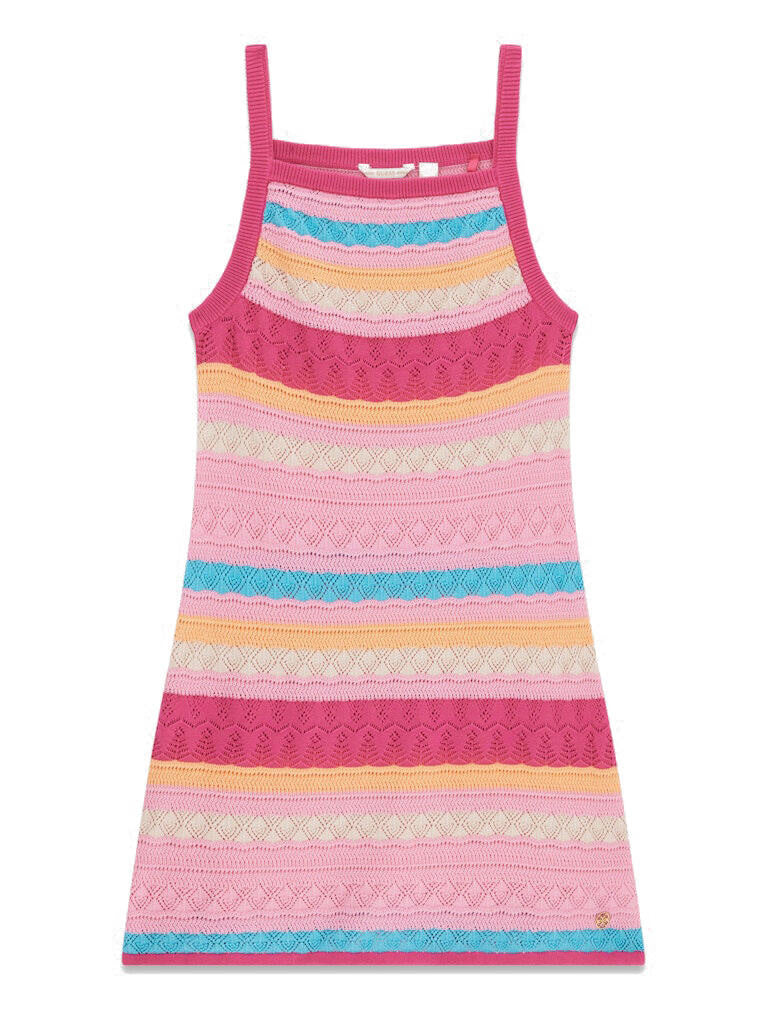 Strickkleid Mini gehäkelt - S40Q - Rosa