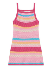 Strickkleid Mini gehäkelt - S40Q - Rosa