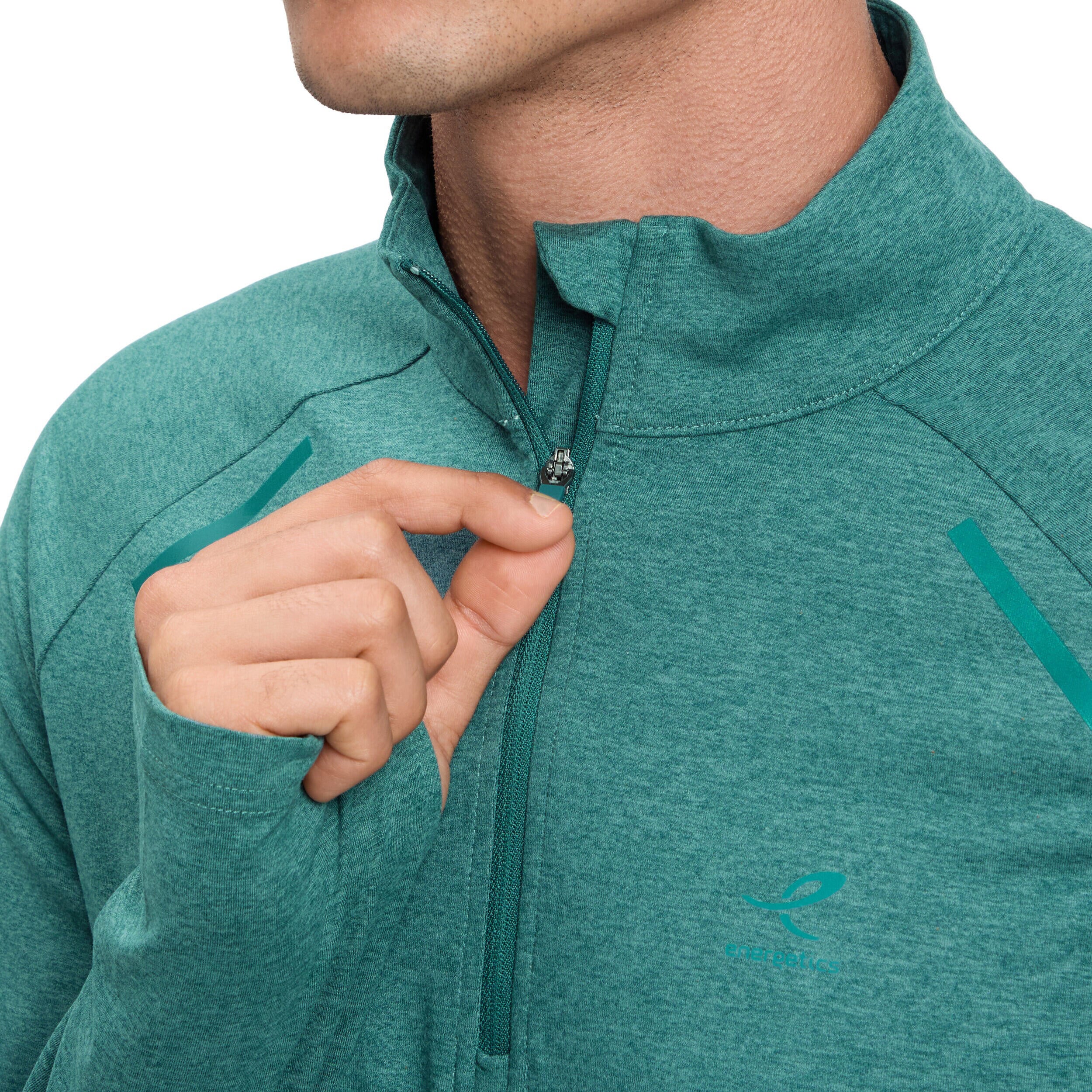 Funktions-Longsleeve CUSCO IV - 912-MELANGE/BLUE PETROL/ - Türkis