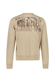 Sweatshirt aus Baumwolle mit Muster auf der Rückseite - 7FW-OXFORD TAN - Braun