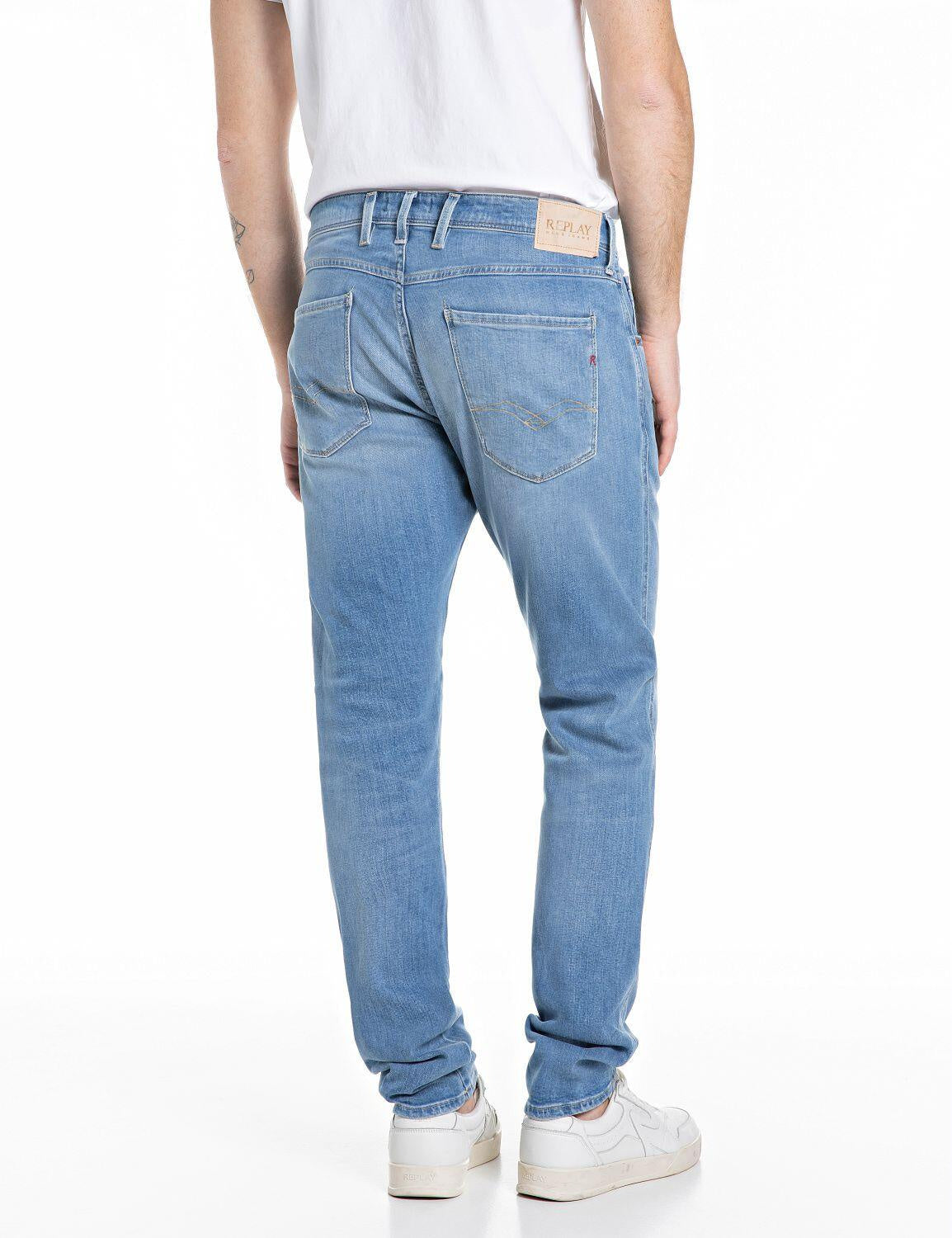 Jeans ANBASS Slim Fit - 009-MEDIUM BLUE - Blau