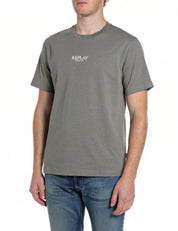 T-Shirt aus Baumwollmix - 705-GRAY MILITARY - Grau