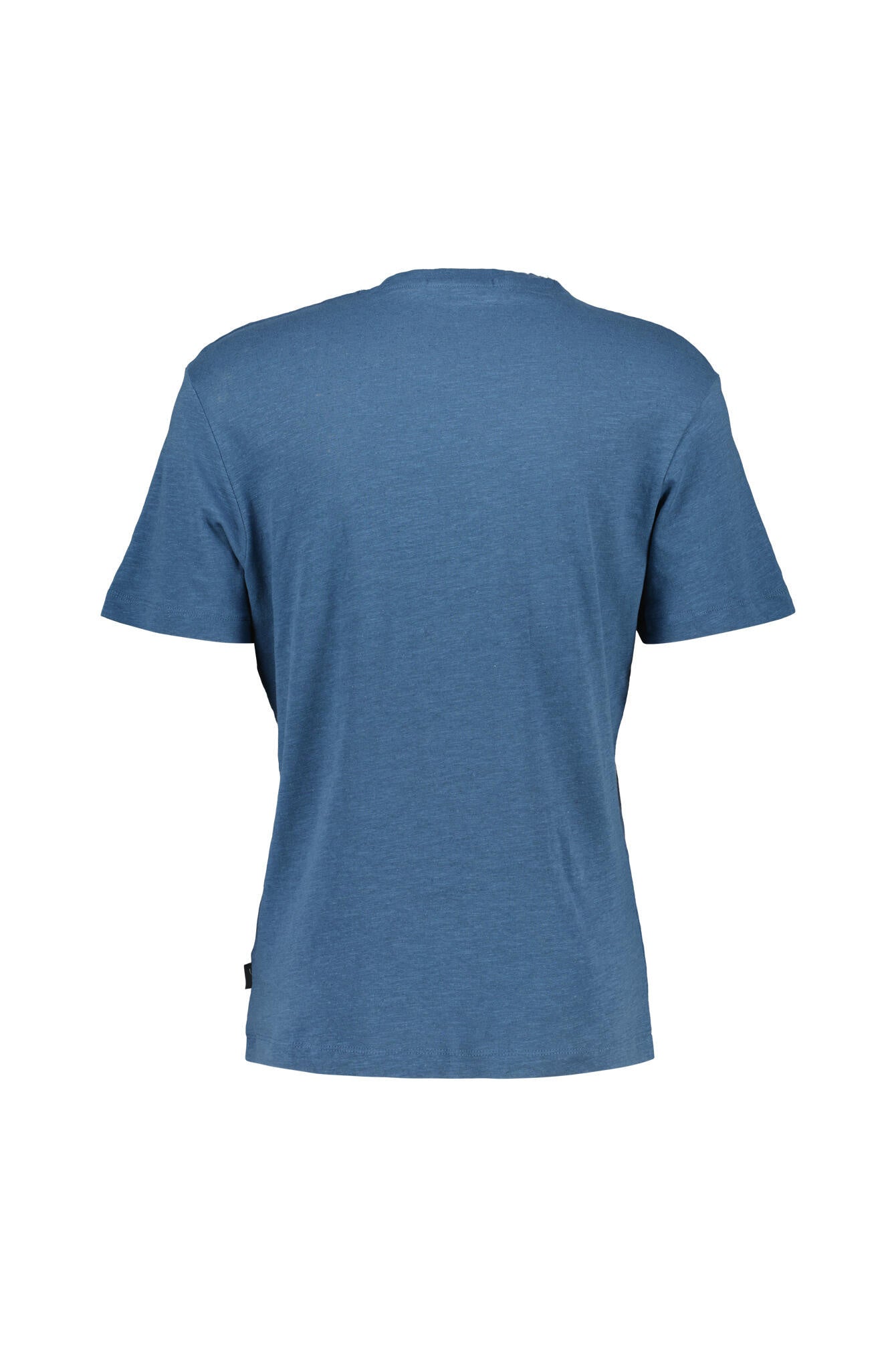 T-Shirt aus Leinenmix - 789-PETROL BLUE - Blau