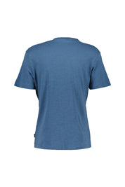 T-Shirt aus Leinenmix - 789-PETROL BLUE - Blau
