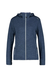 Fleecejacke meliert mit Kapuze - L816-SPACE MEL. - Blau