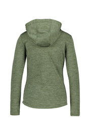 Fleecejacke meliert mit Kapuze - F845-AVOCADO MEL. - Grün