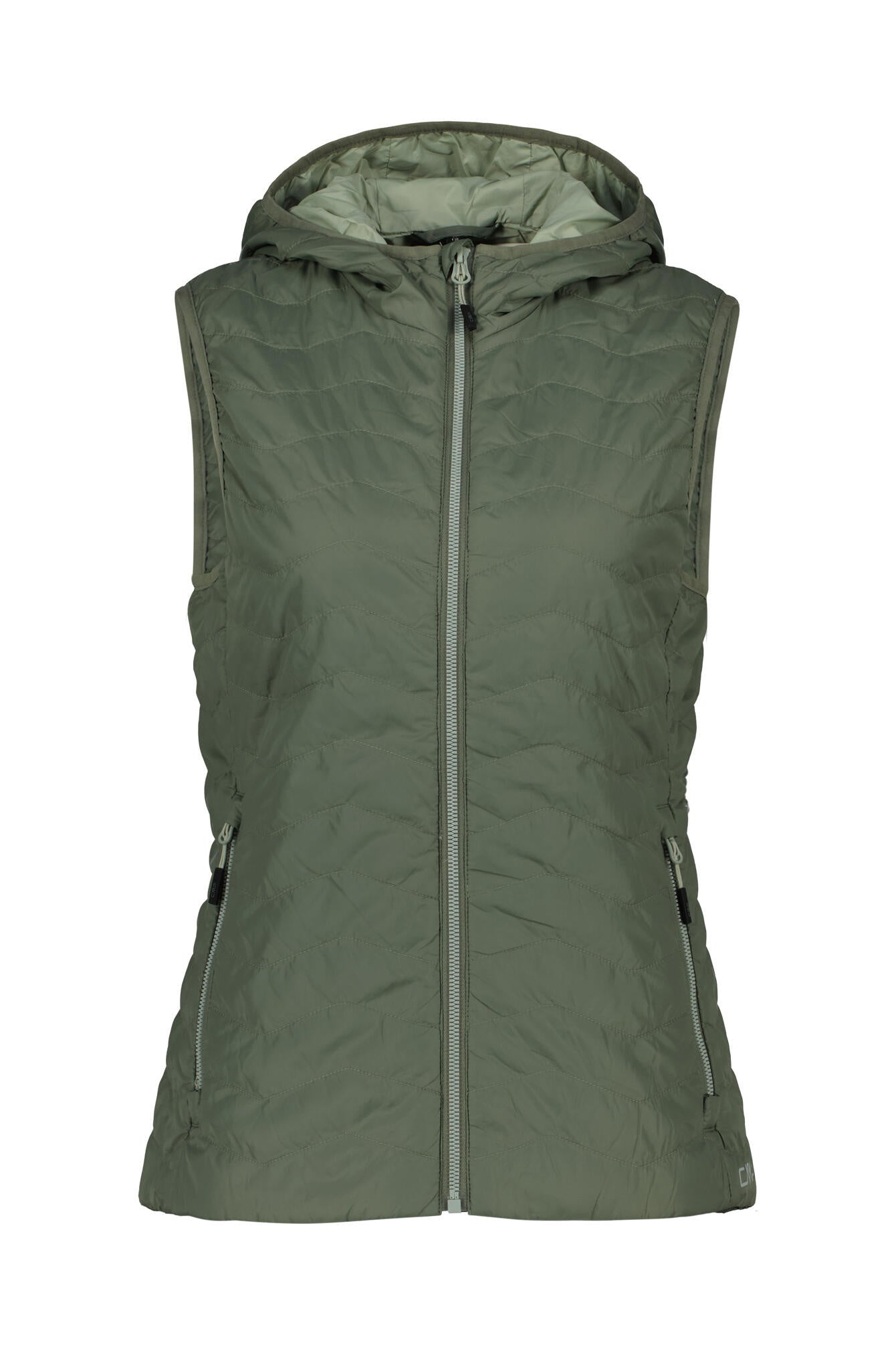 Steppweste mit Kapuze - F805-AVOCADO - Grün