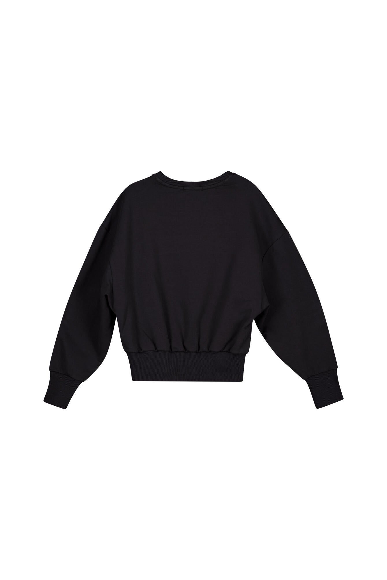 Sweatshirt aus Baumwolle - 8350 - Schwarz