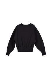 Sweatshirt aus Baumwolle - 8350 - Schwarz