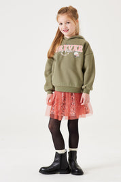 Sweathoodie mit Print - 4379 - Grün