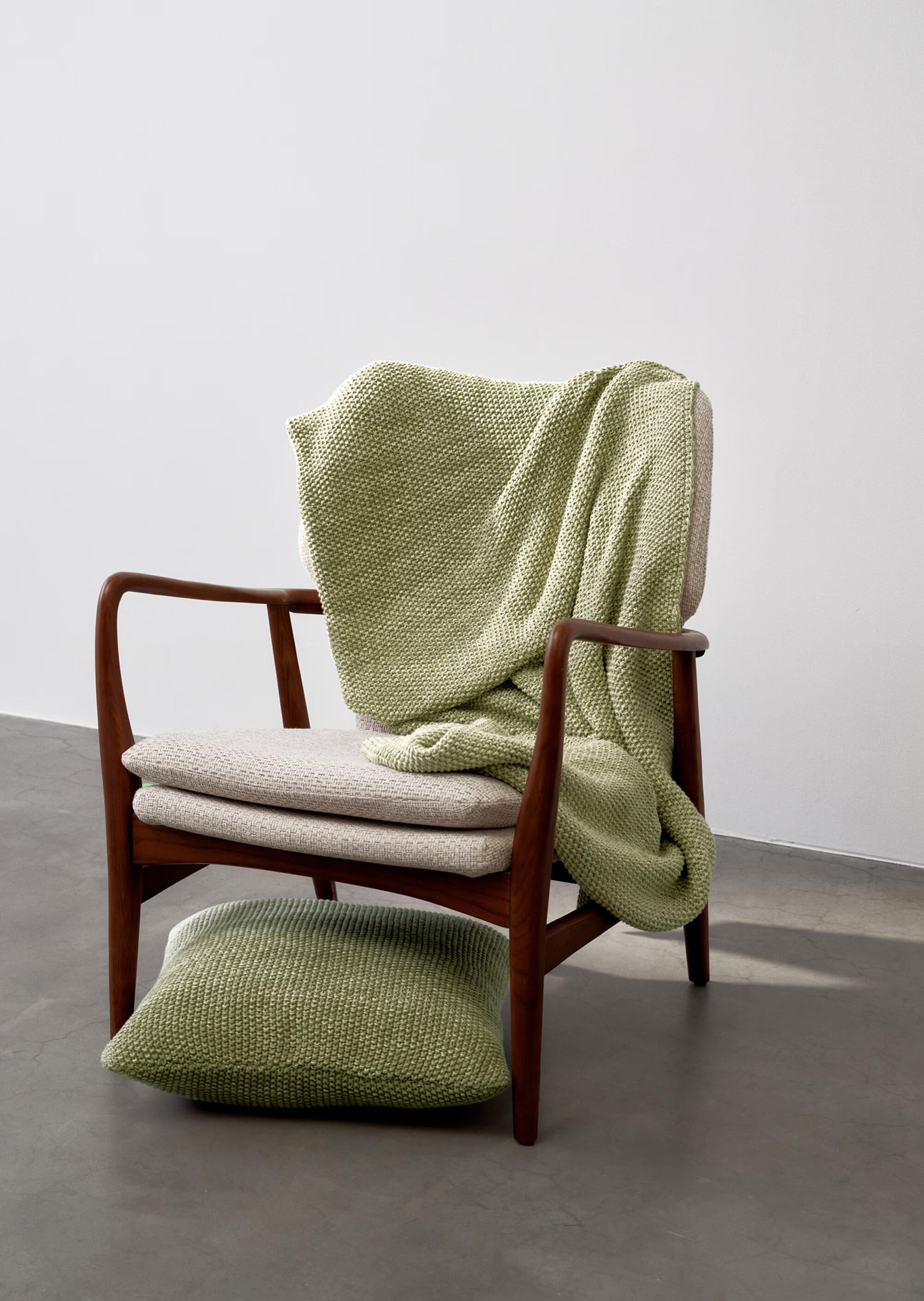 Decke NORDIC KNIT 130x170 cm - 432-Moss Green - Grün