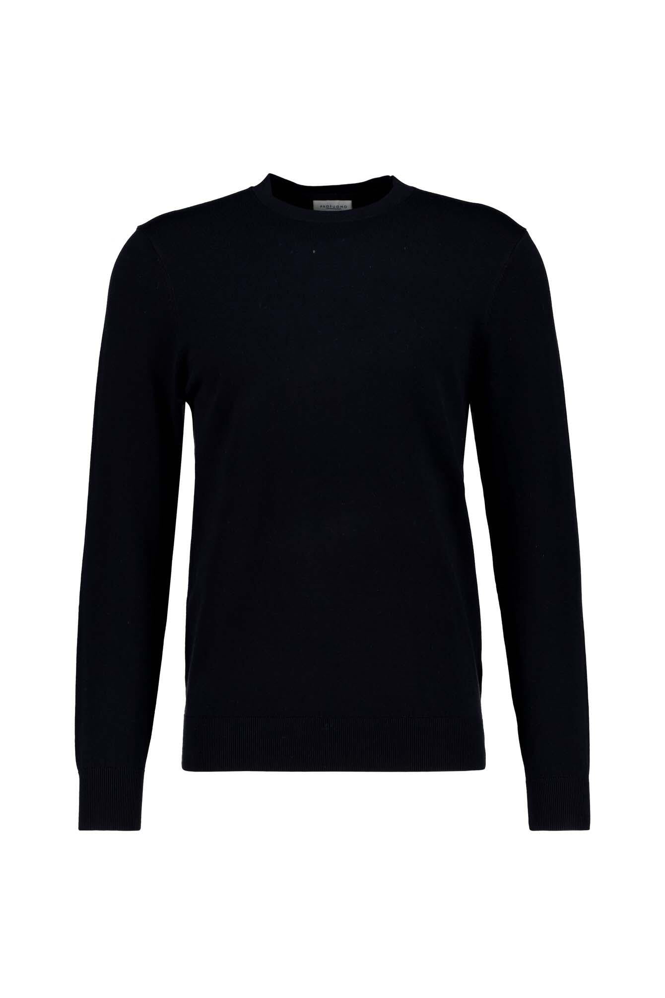 Strickpullover mit Rundhalsausschnitt - P - Blau