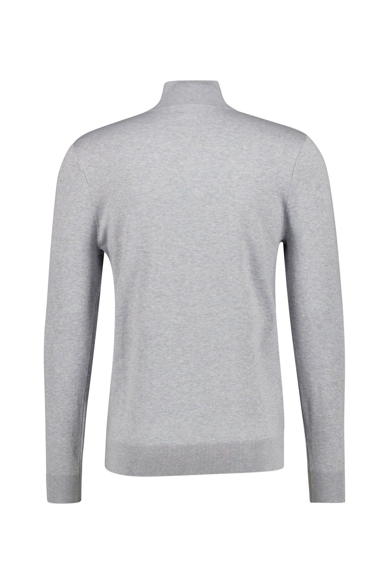 Strickpullover mit Troyerkragen - C1 - Grau