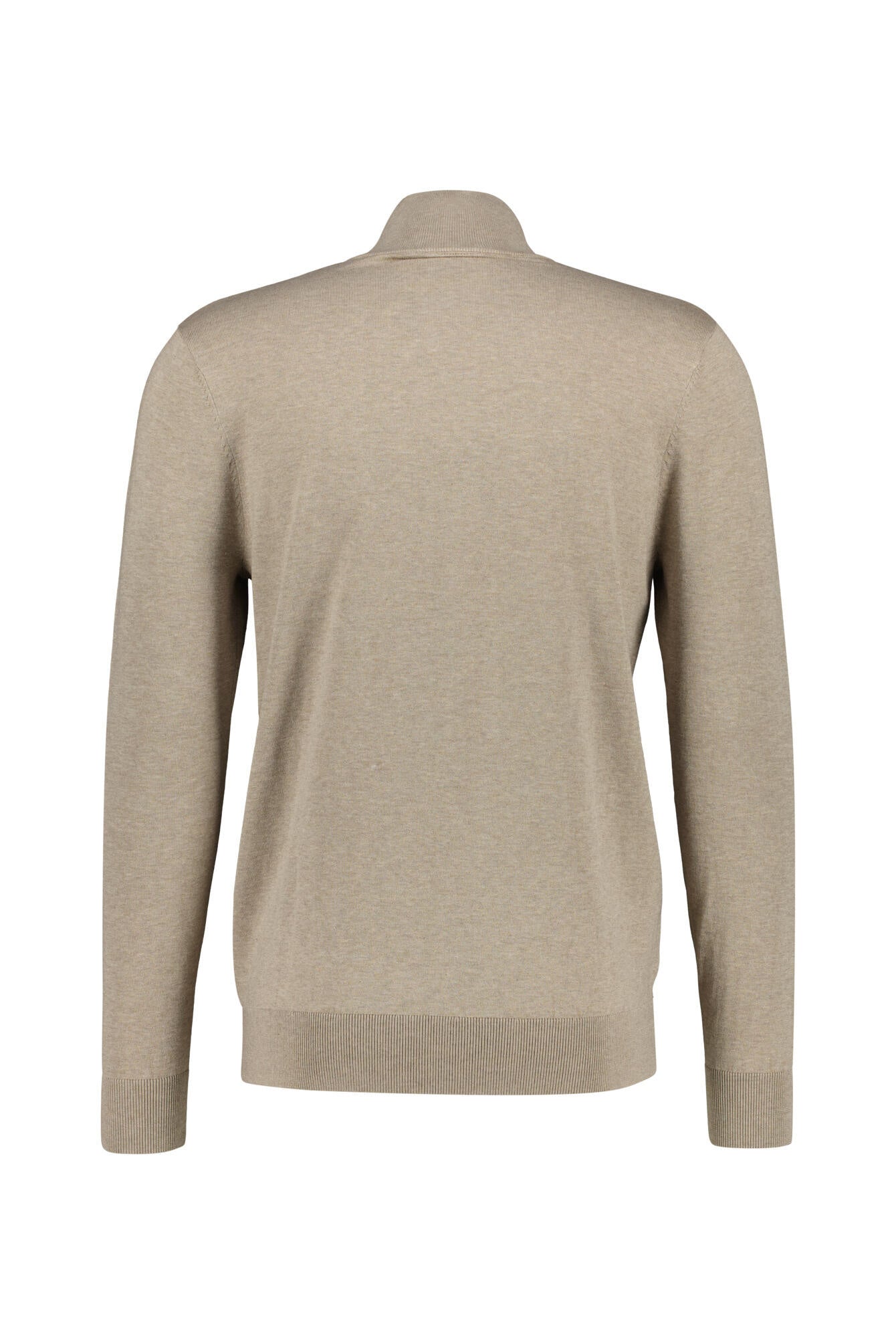 Strickpullover mit Troyerkragen - F - Braun