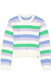 Gestreifter Strickpullover - 53 - Mehrfarbig
