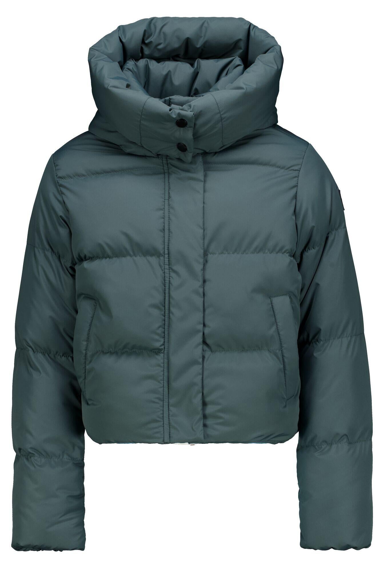 Winterjacke gesteppt mit Kapuze - 2942-xanadu - Grün