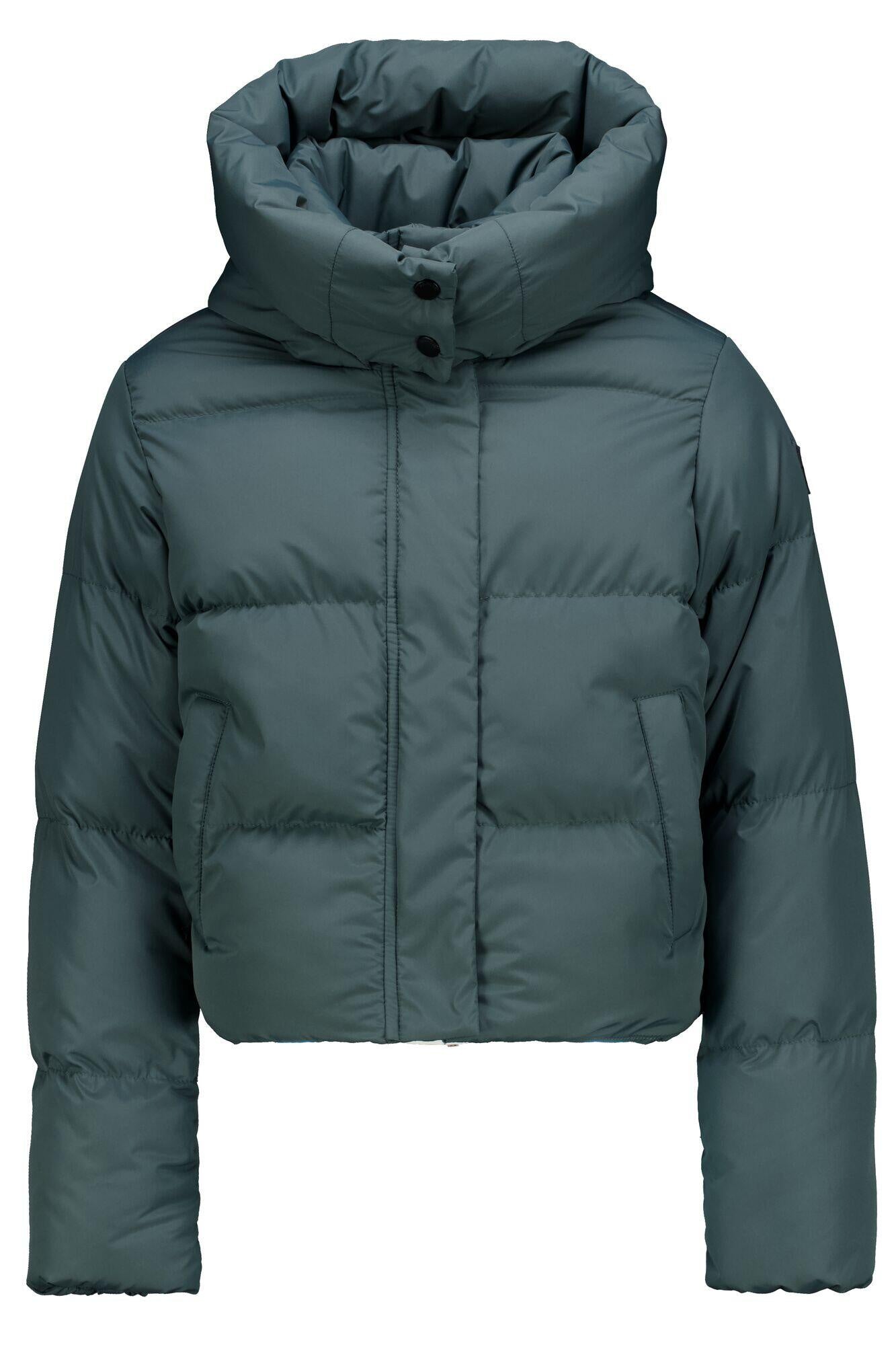 Winterjacke gesteppt mit Kapuze - 2942-xanadu - Grün