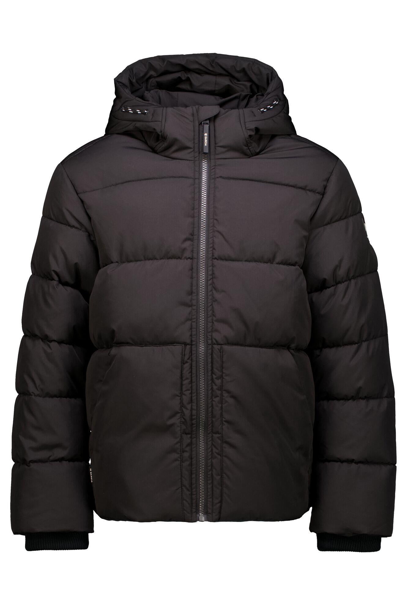 Winterjacke mit Kapuze - 60-black - Schwarz
