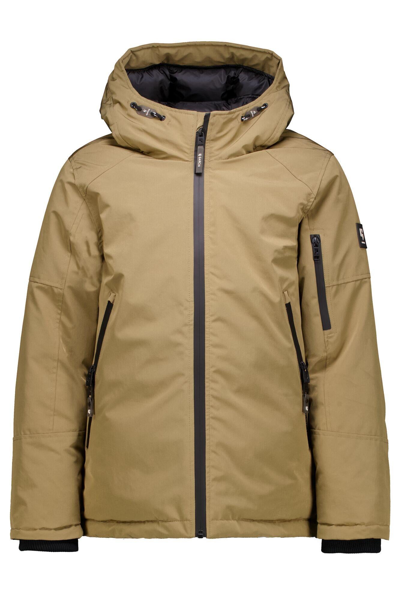 Übergangsjacke mit Kapuze - 4073-bronze green - Beige