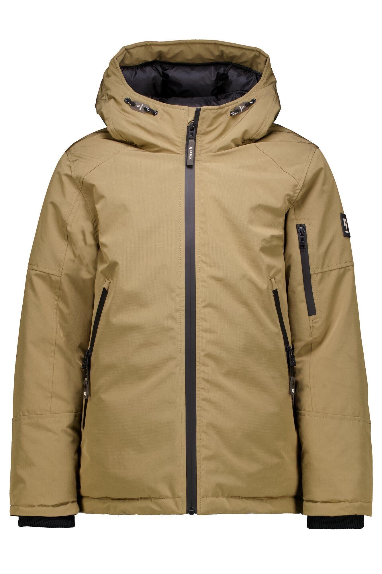 Übergangsjacke mit Kapuze - 4073-bronze green - Beige