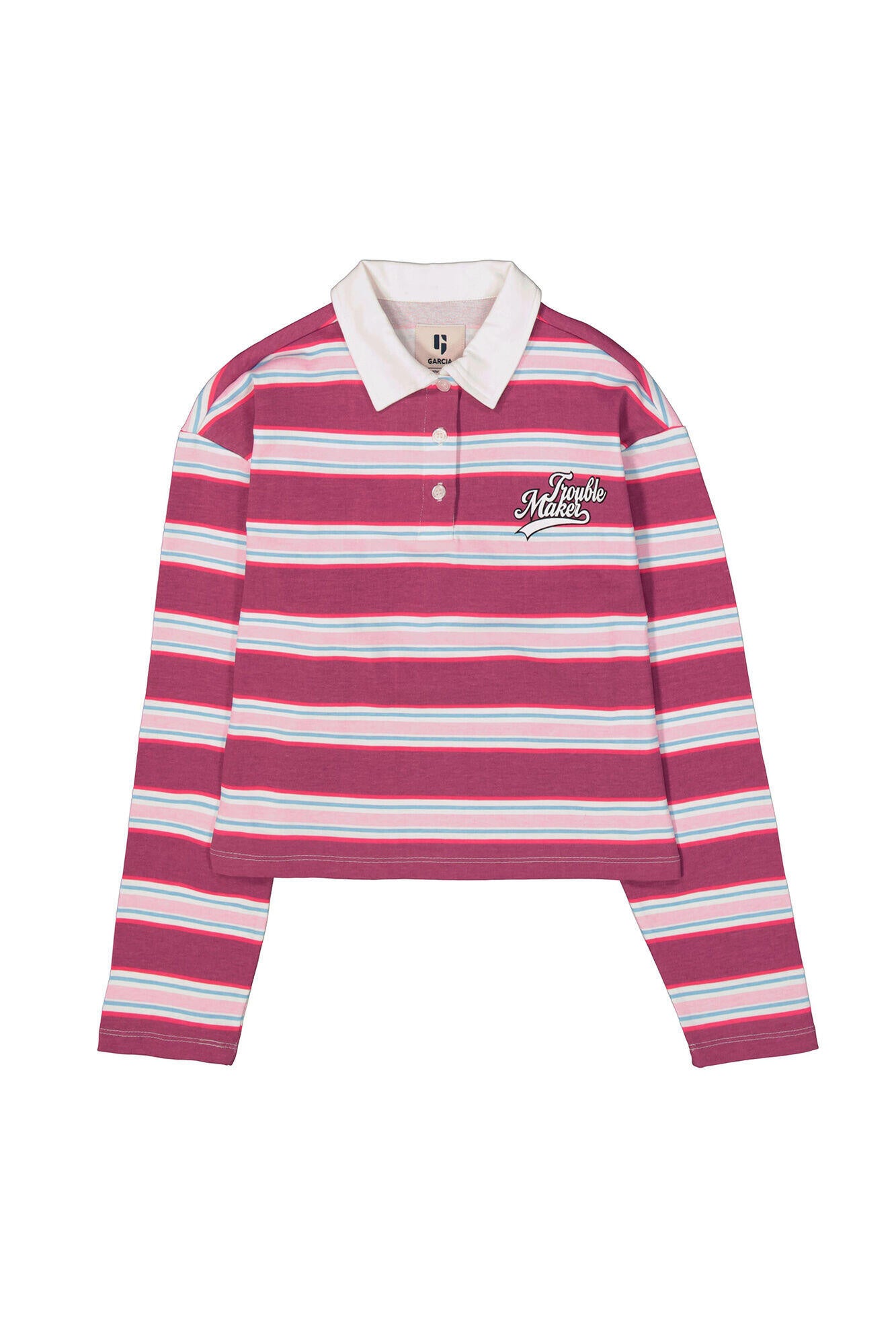 Poloshirt aus Baumwolle - 6907-plum rose - Rosa