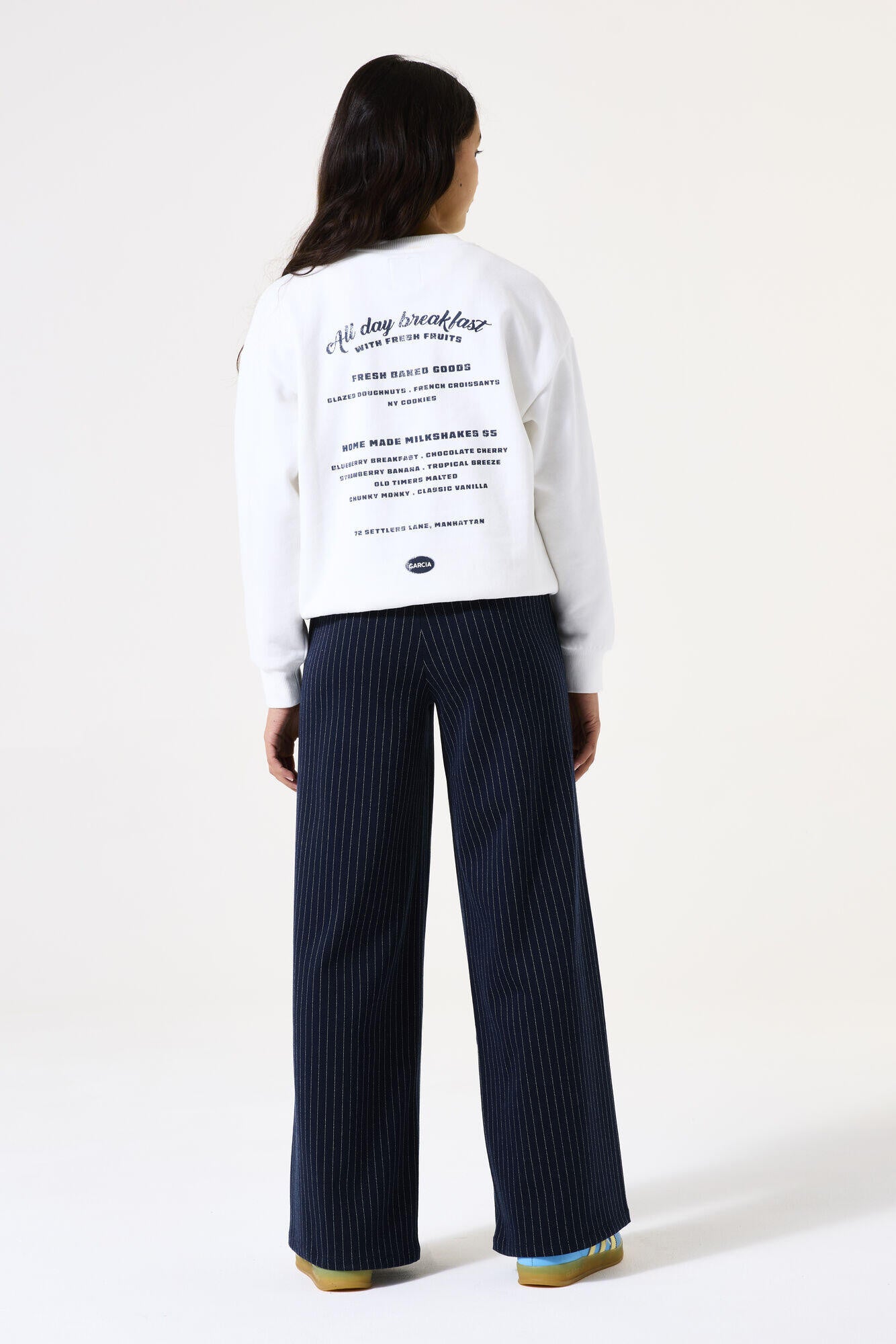 Stoffhose gestreift - 6033-liberty blue - Blau